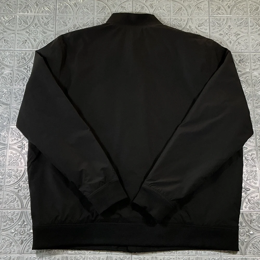 Banana Republic Men Black Full Zip Bomber Jacket Coat XXL Casual Minimalist Out